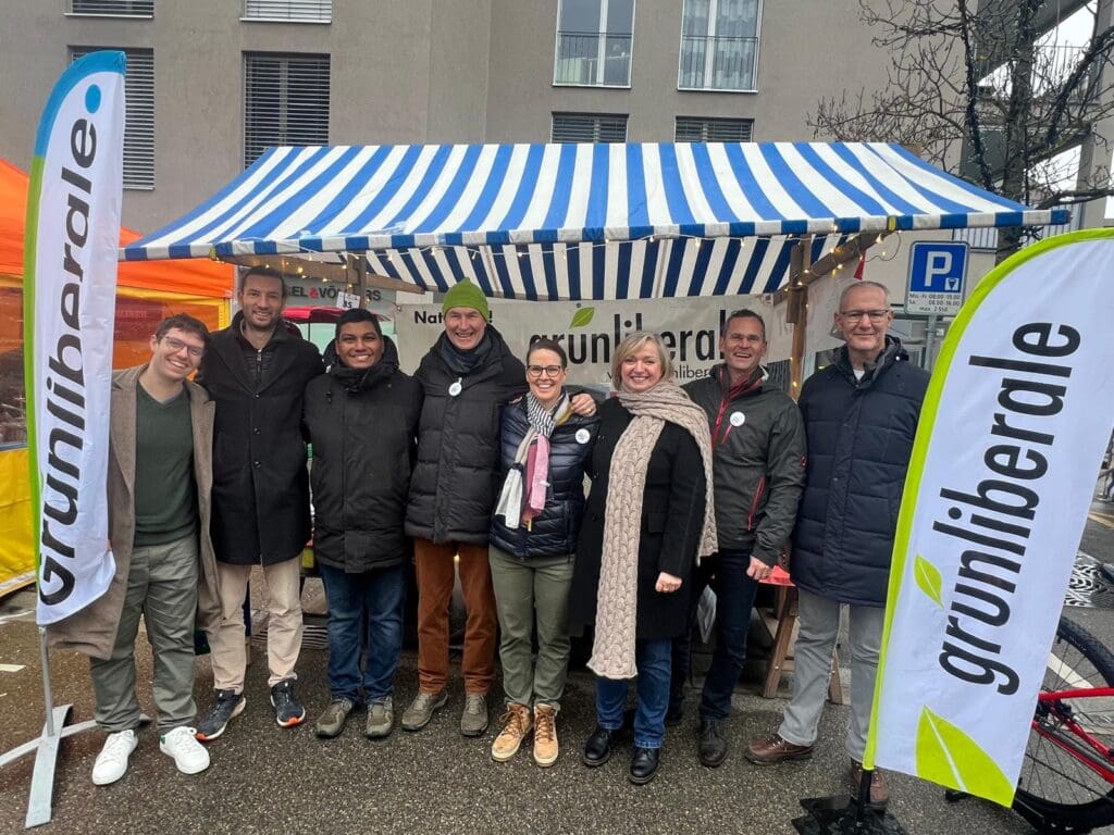 Die GLP Knonaueramt am Chlausmärt in Affoltern.